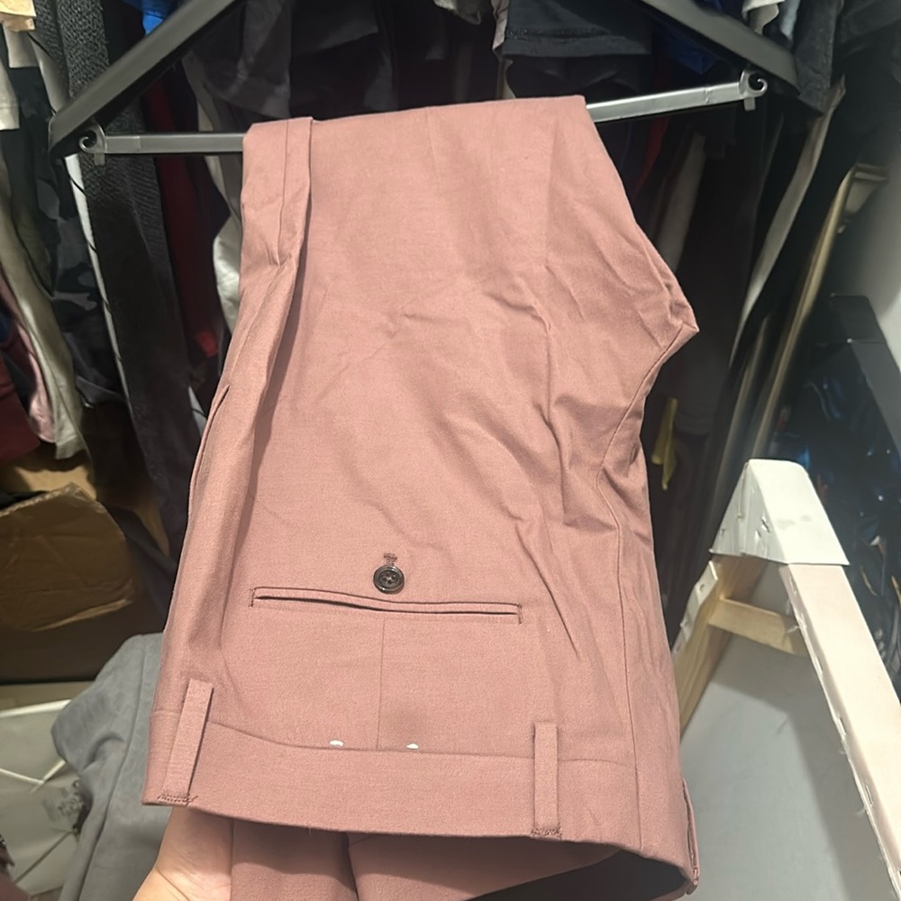 Express mauve pink dress pants for matching suit or wear on your own!